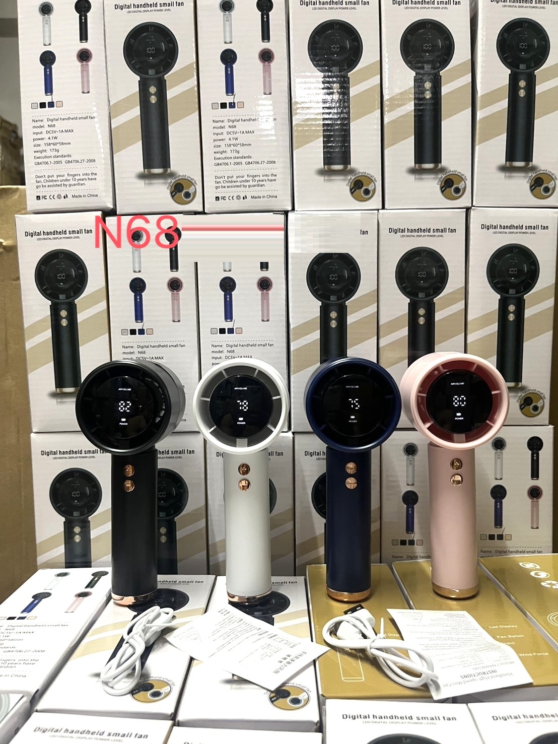 พัดลม Digital handheld small fan N68