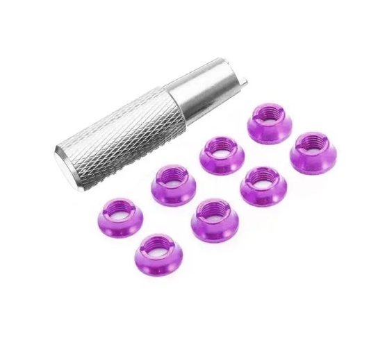 STP Color Switch Nuts for Frsky & Futaba แหวนสีแต่งรีโมท 1ถุง 8ตัว พร้อมเครื่องมือ