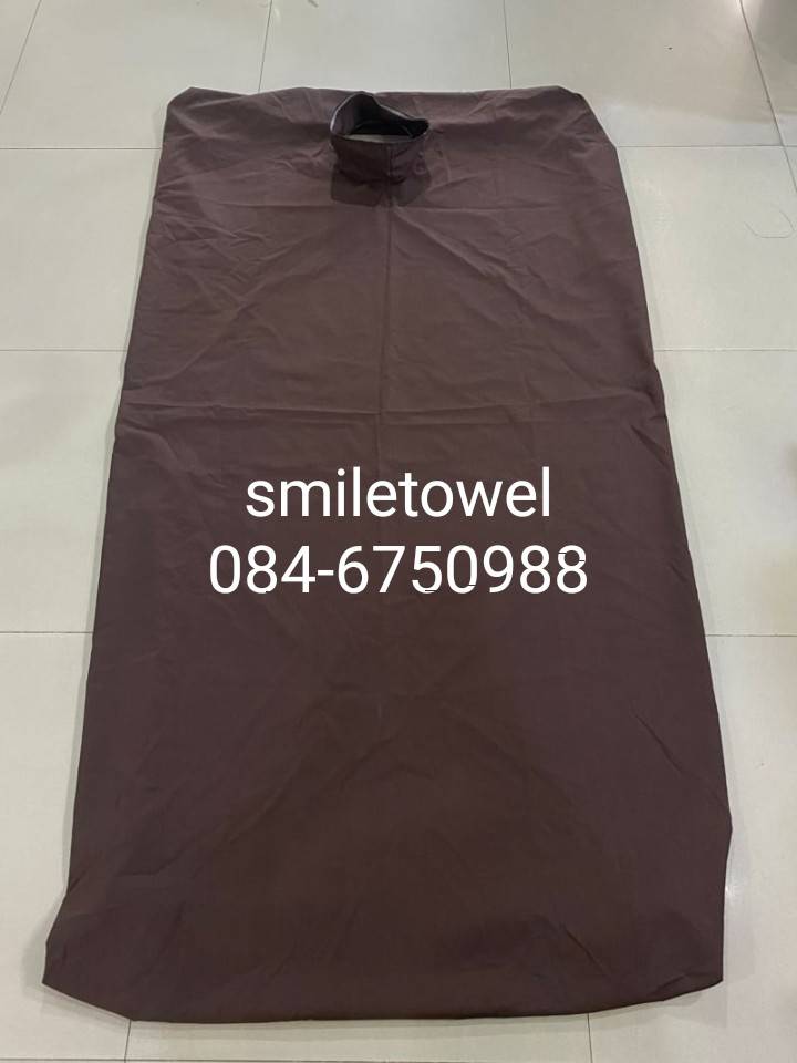 ผ้าปูเตียงสปา แบบเจาะรู หลุม สำหรับเตียงอโรมา เตียงคลินิค