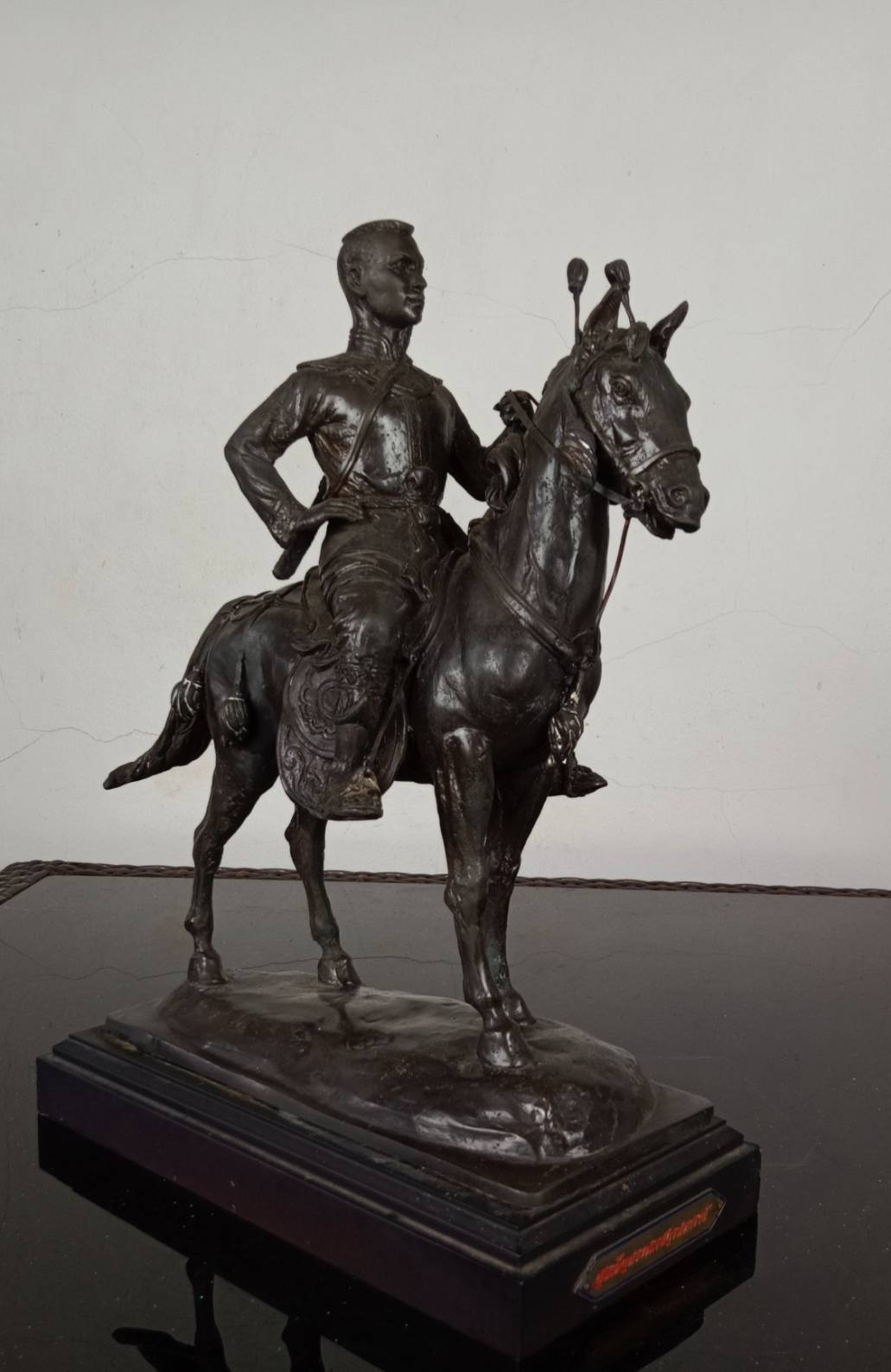 530.พระบรมรูปหล่อสมเด็จพระนเรศวรมหาราชทรงม้าศึก