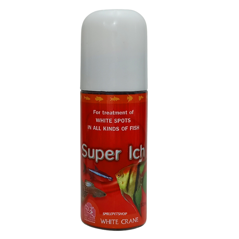 SUPER ICH (รักษาจุดขาว ครีบห่อ เชื้อรา กำจัดปรสิต ซึม ไม่ว่ายน้ำ เบื่ออาหาร)