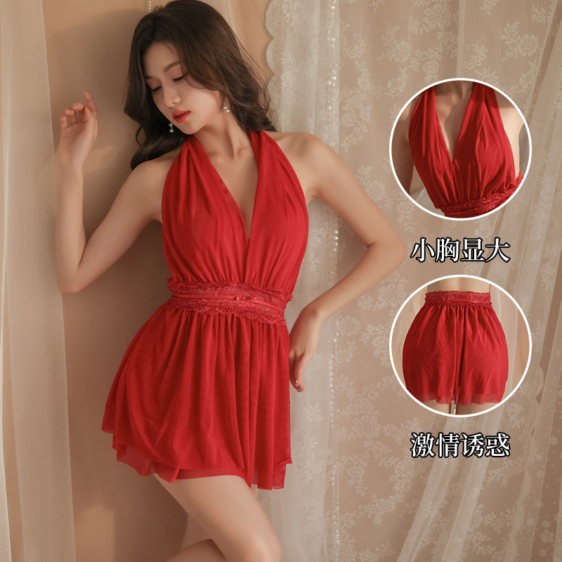 ชุดเดรสเซ็กซี่ ผ้าพริ้ว ชุดถ่ายแบบ X5417