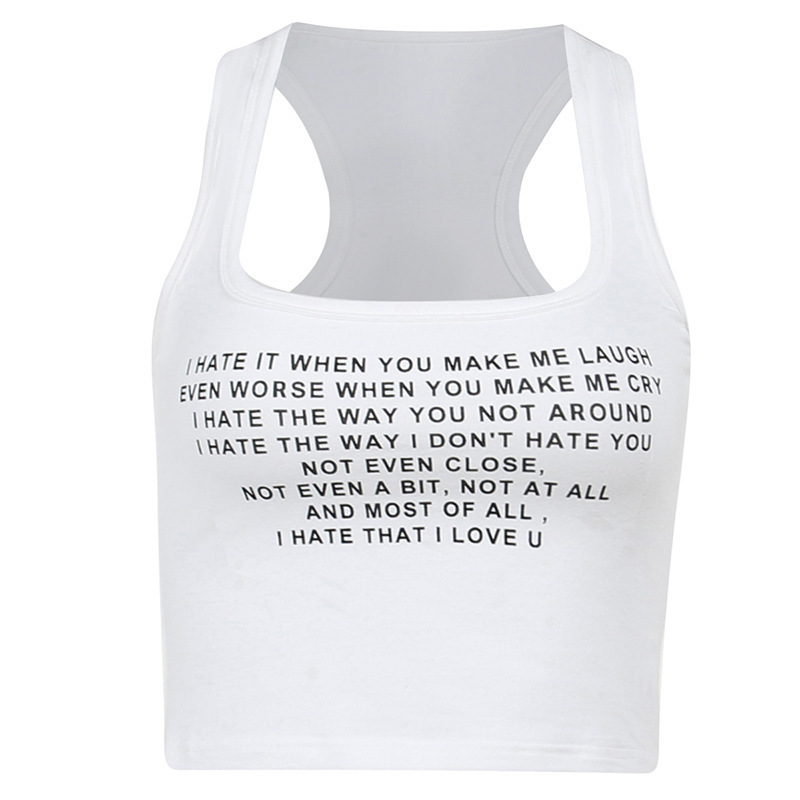 เสื้อกล้ามสตรีท สกีนอักษร รหัส CN04