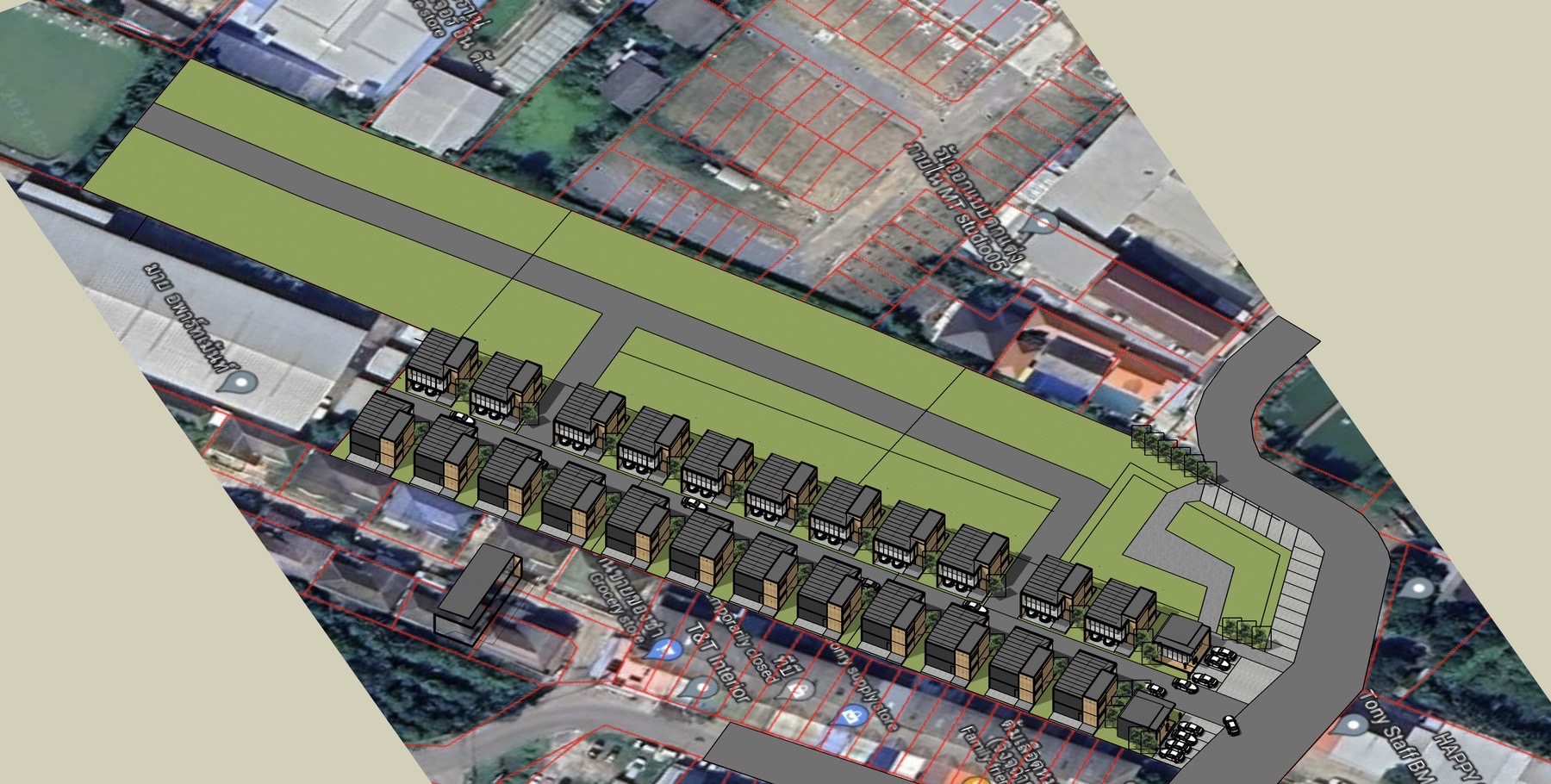 โชว์รูมและออฟฟิศ modern 2 ชั้น ขนาด 200 ตารางเมตร (อาคารC)