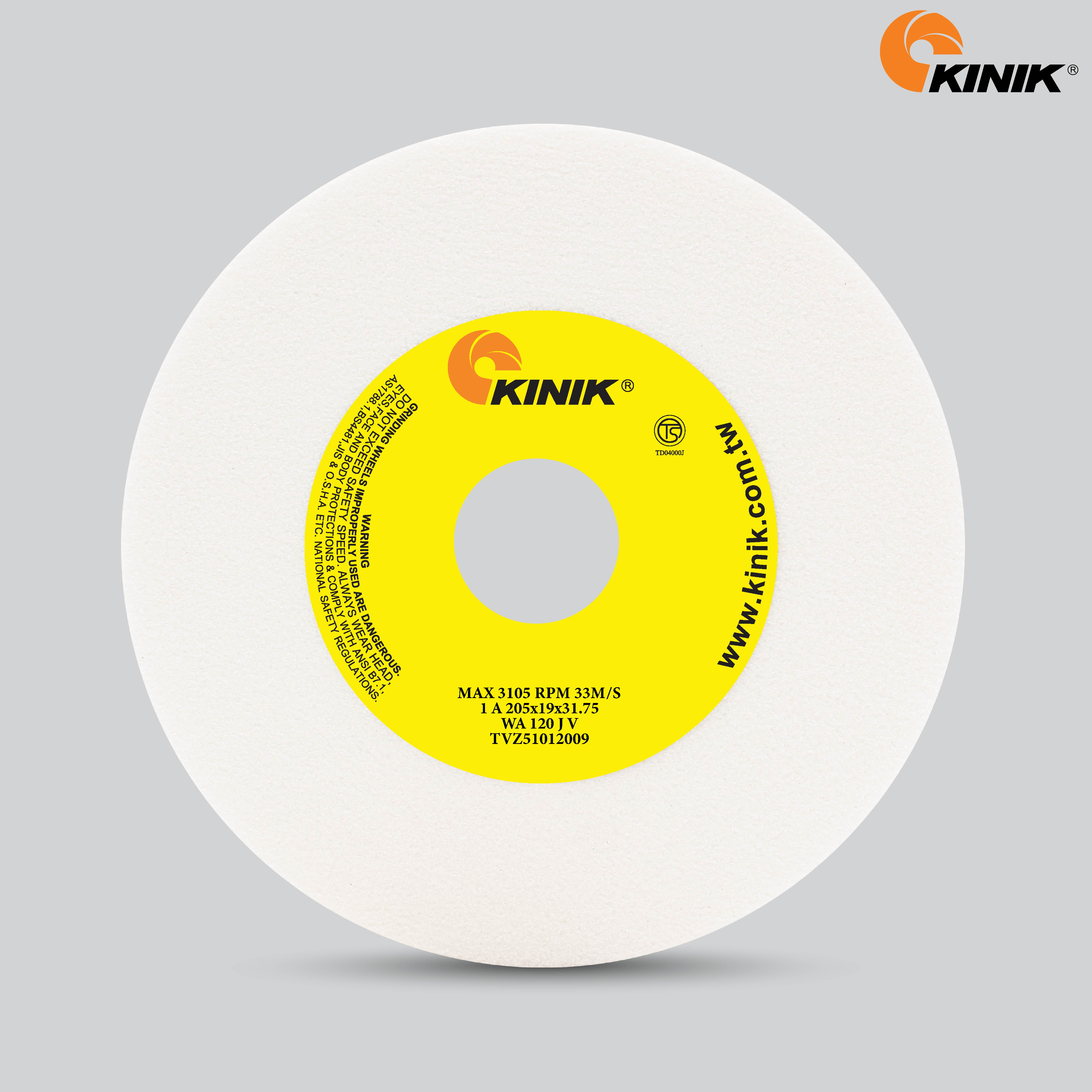 หินเจียร KINIK WA120JV1A 205x19x31.75 mm.