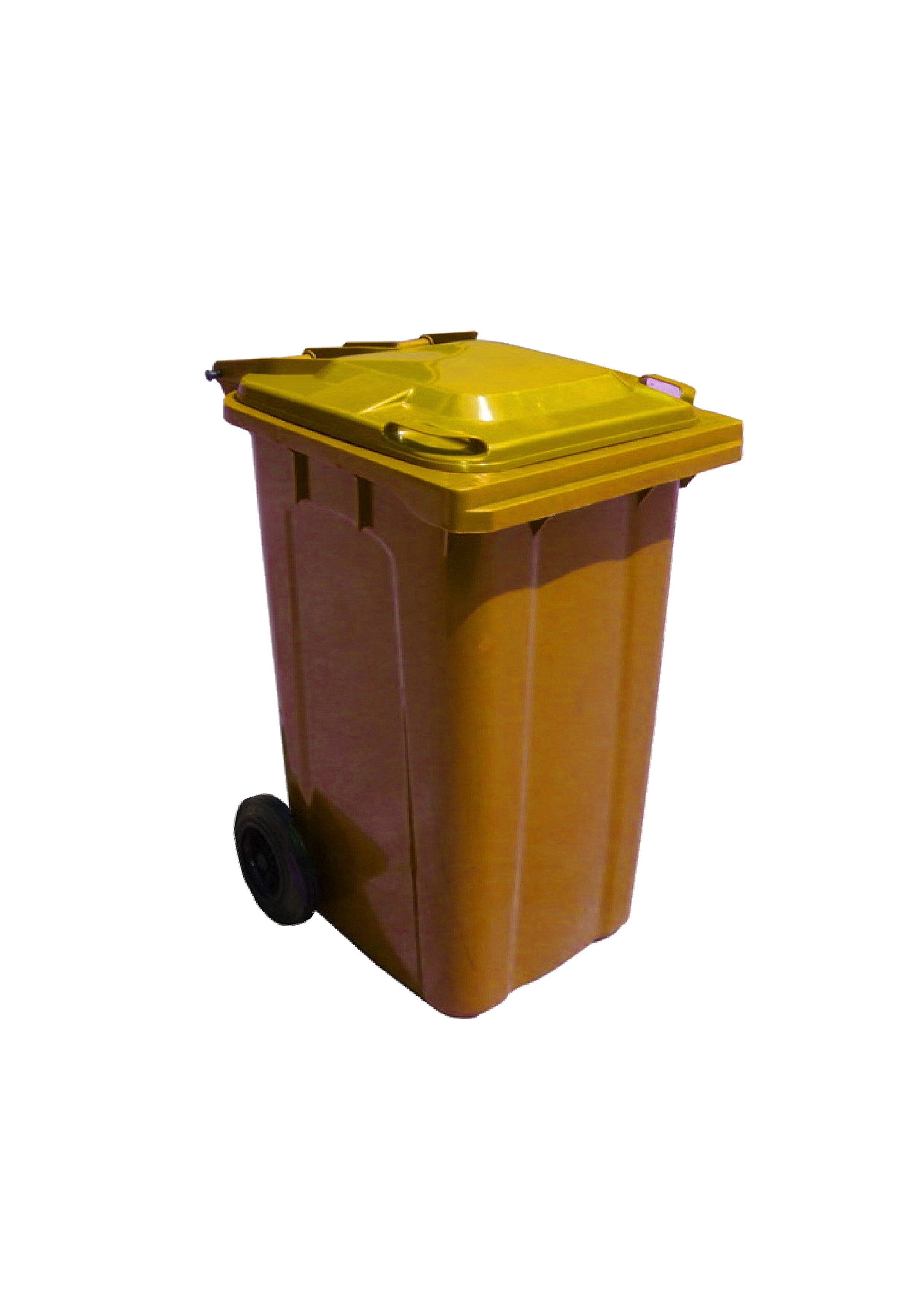 ถังขยะพลาสติก มีล้อเลื่อน2ล้อ ฝาเรียบ 240 ลิตร