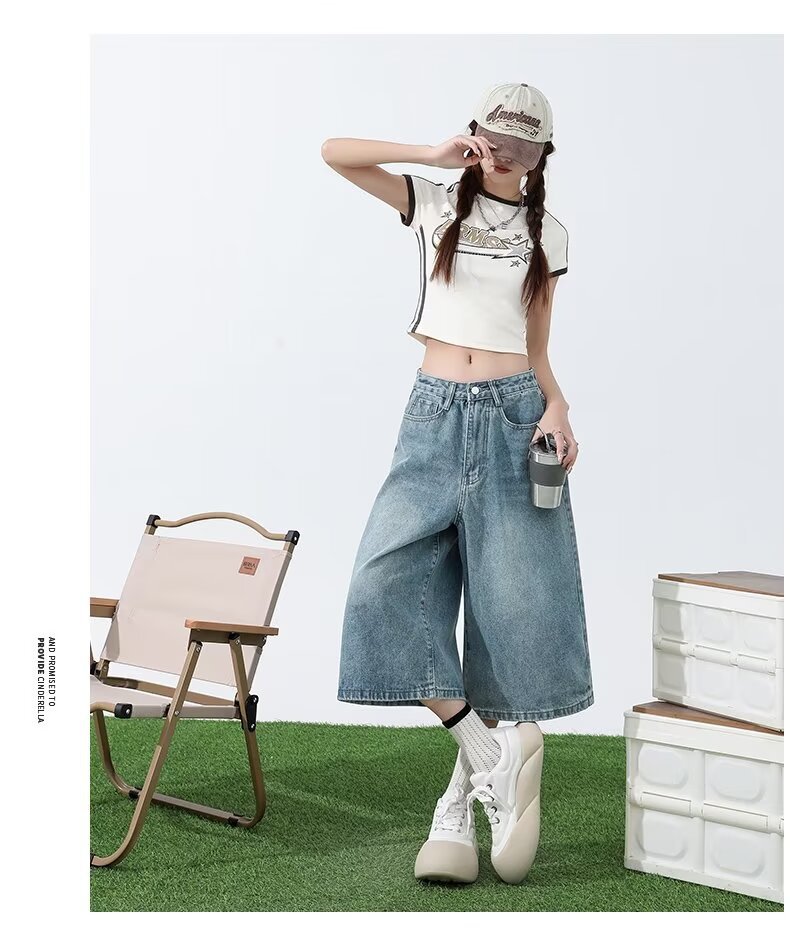 กางเกงยีนส์ เอวสูง ทรงวินเทจ รหัส Y007