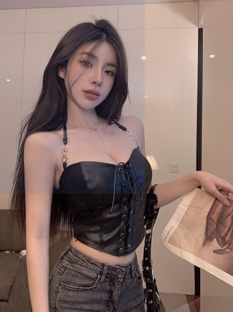 เสื้อสายเดี่ยว หนัง สายฝอ เซ็กซี่ CN5027 พร้อมส่งในไทย