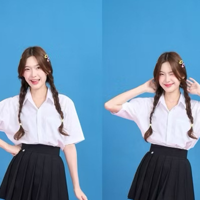 เสื้อนักศึกษา เสื้อทรงบอย พร้อมส่ง