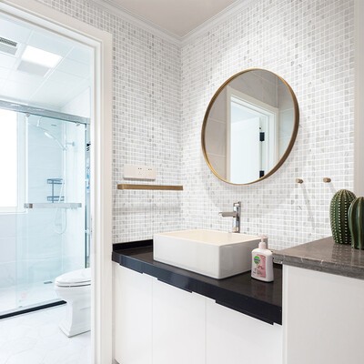 Flat Mosaic (White) โมเสคหินอ่อน ขาว