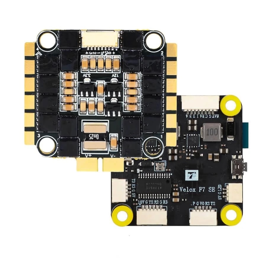 TMOTOR Velox Full Function Stack-F7 SE FC+ V50A SE 6S BLHeli_32 4-in-1 ESC [Stack 30x30]