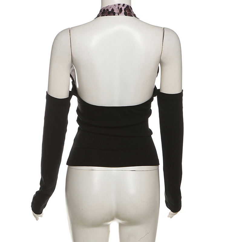 เสื้อลาย เสือดาว สุดเก๋ +ปลอกแขน GB57549 พร้อมส่งในไทย