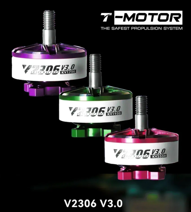 T-Motor VELOX V3 V2306 V2207 1750KV 2550KV Motor 1ชุด 4ตัว
