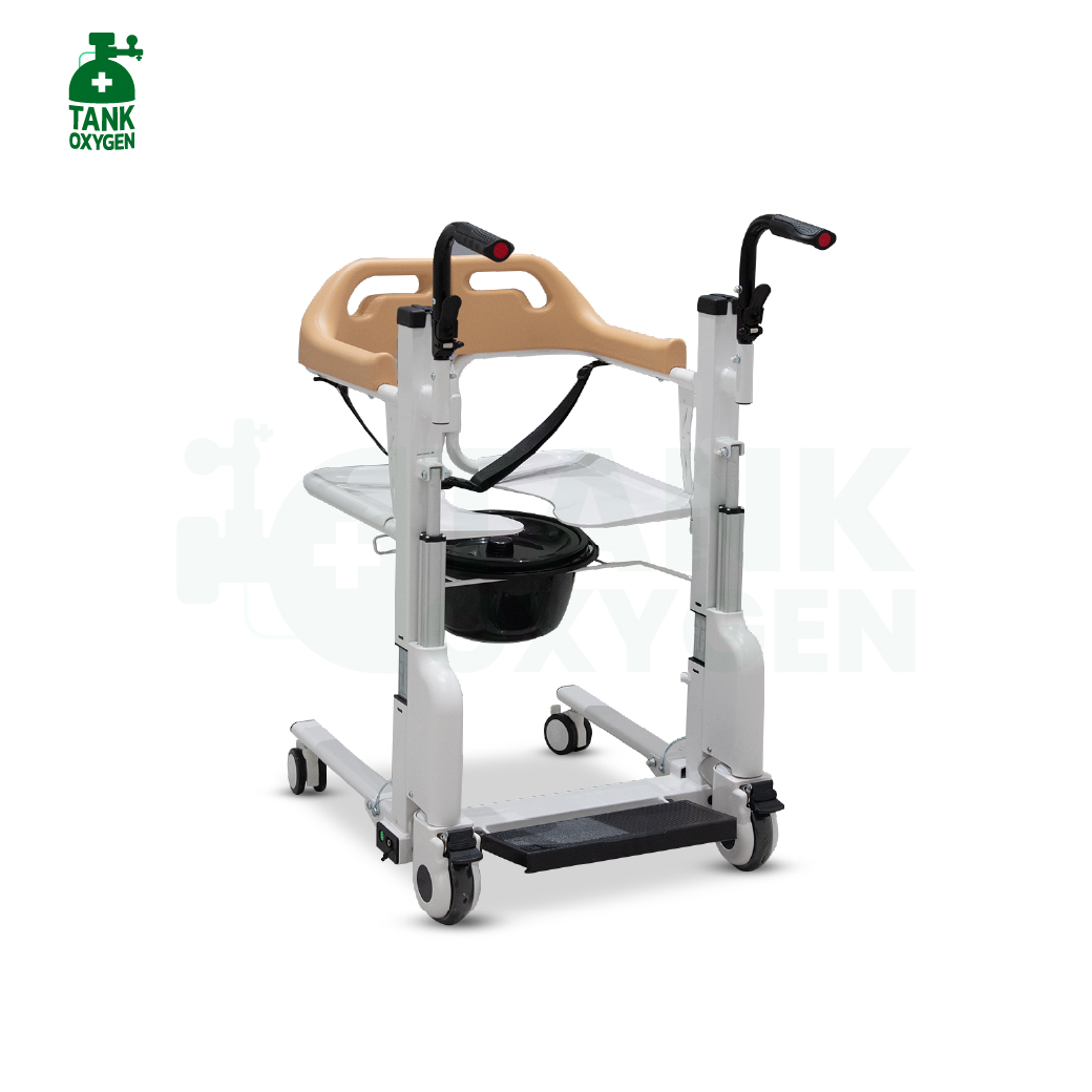 รถเข็นเคลื่อนย้ายคนไข้ (Electric Transfer Chair) รุ่น YK-TC0004 ปรับระดับแบบไฟฟ้า รับประกัน 2 ปี