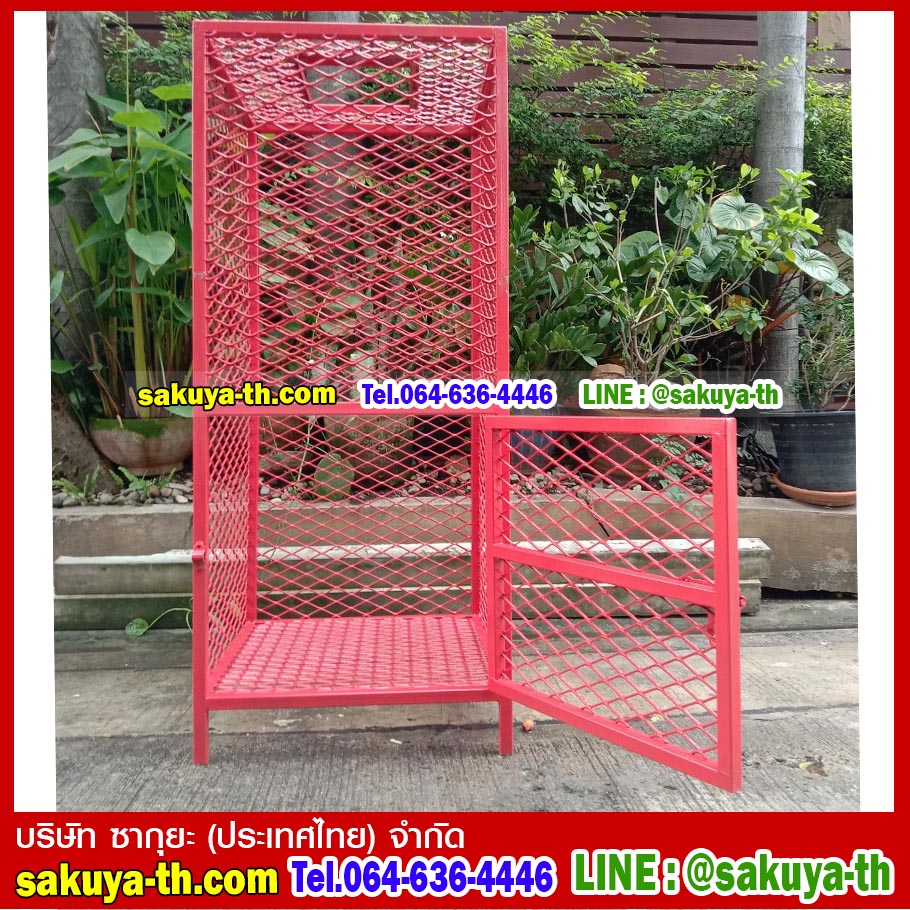 ตะแกรงทิ้งขยะขนาดใหญ่แบบมีประตู