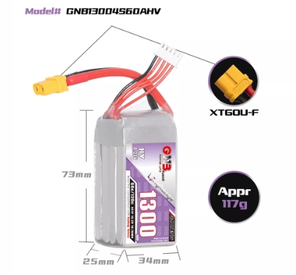 แบต GNB 4เซล 1200-6500mah HV XT30 XT60 XT90 แบตสำหรับ RC รถ เรือ เครื่องบิน โดรน หุ่นยนต์ มีให้เลือกหลายขนาดความจุ