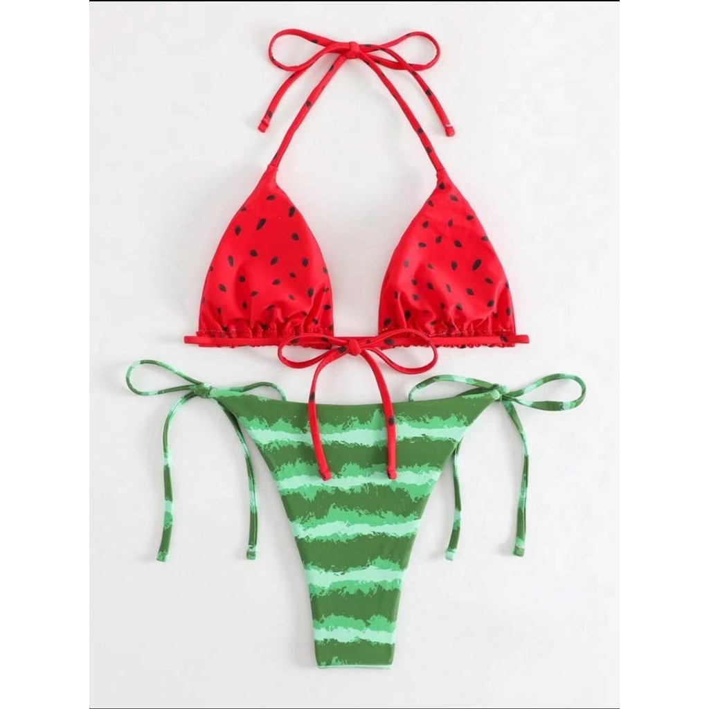 บิกินี่ ชุดว่ายน้ำ แตงโม เซท 2 ชิ้น SW046