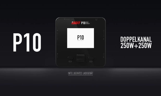 ISDT P10 Smart Lipo Charger,DC 250 W/10 A x 2 Dual Channel Lipo Battery Charger