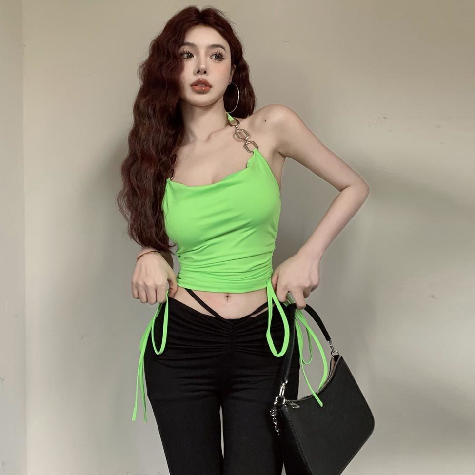 เสื้อครอป สายโซ่คล้องคอ สายฝอ CN1162