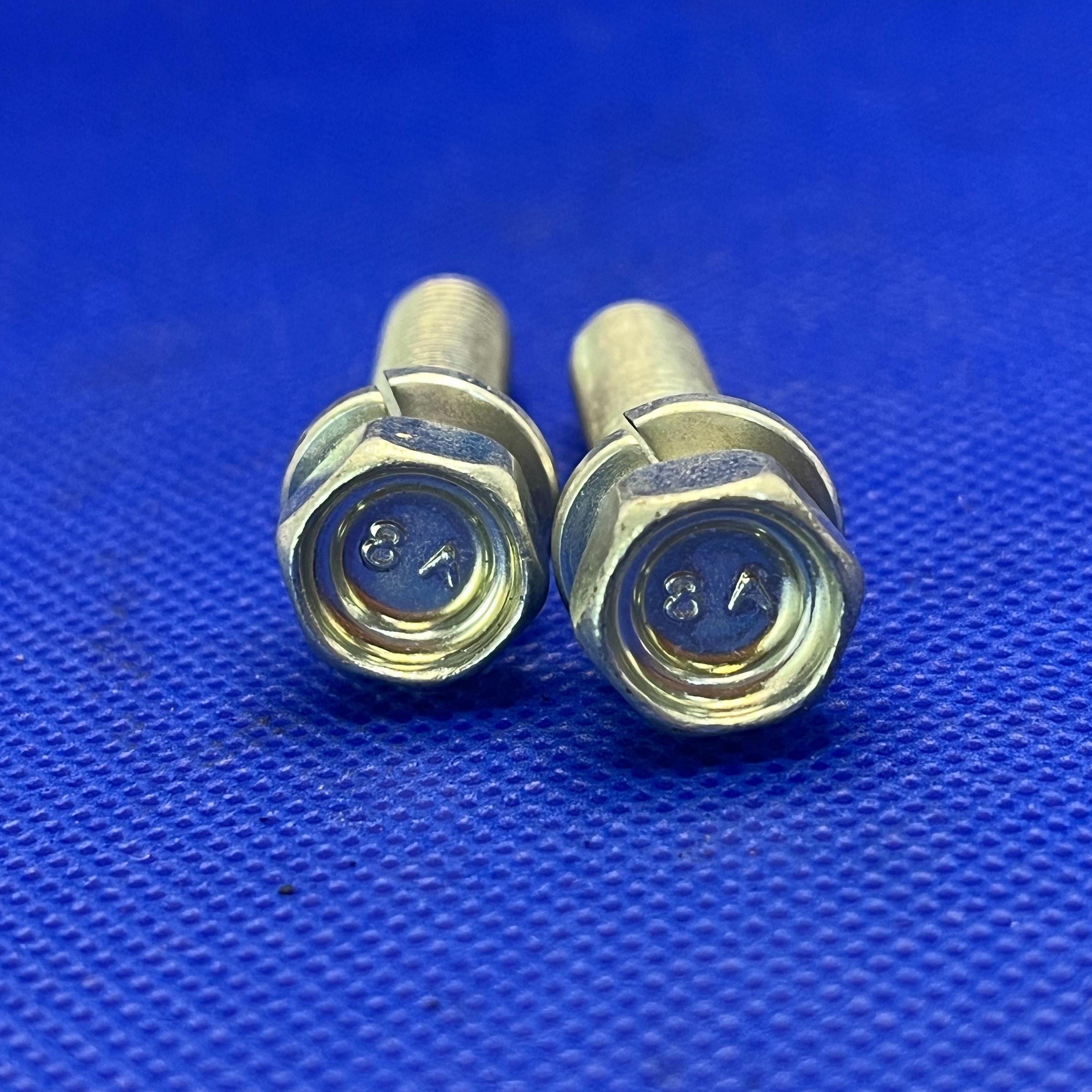 สกรูหัวเหลี่ยม upset M8x35mm เกลียว 1.25 เกลียวตลอด เกรด 8A พร้อมแหวนสปริง