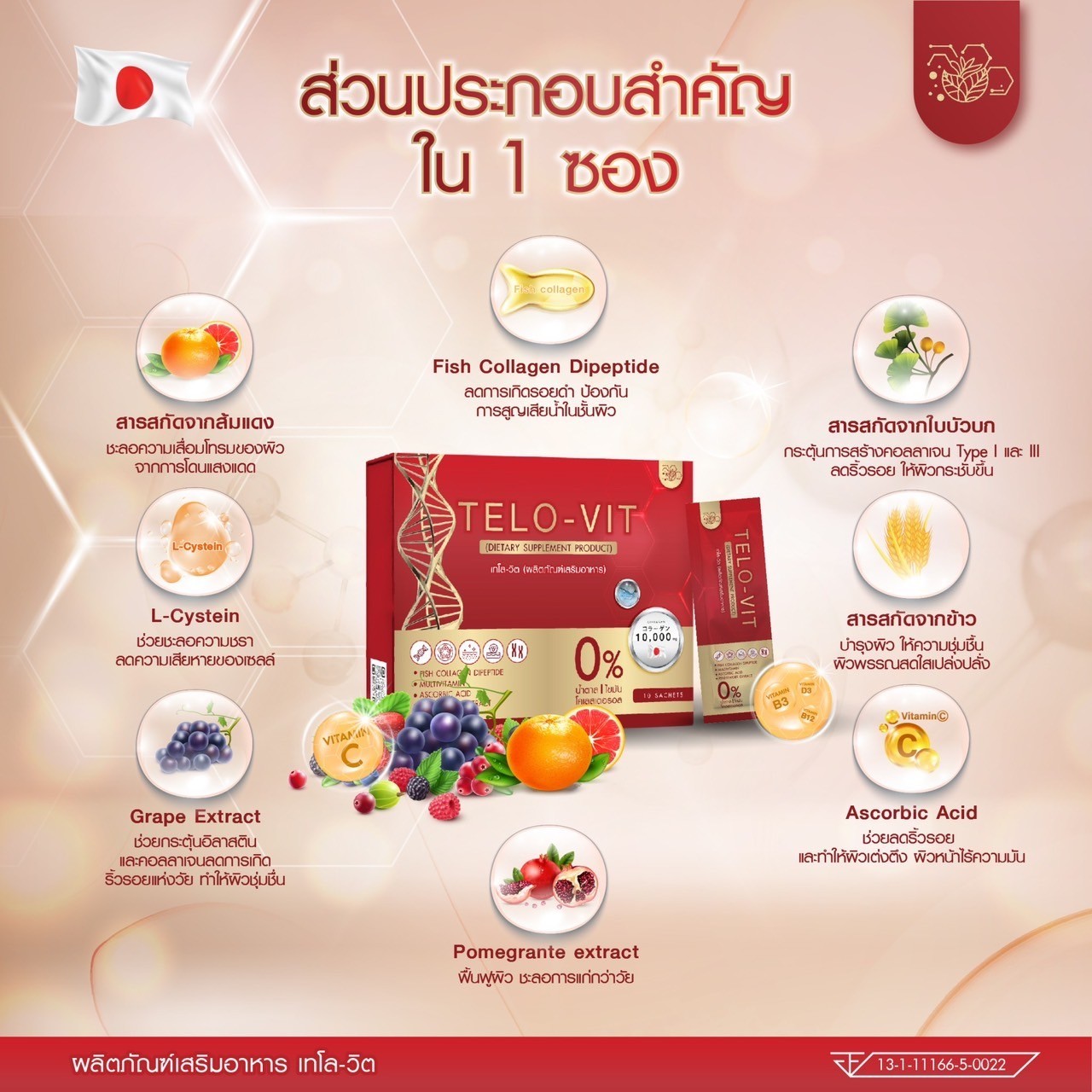 TELO-VIT set ผิวสุขภาพดี 1กล่อง