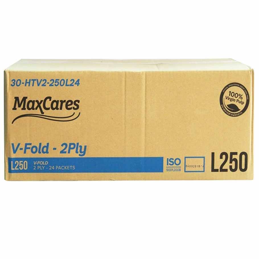 กระดาษเช็ดมือ MaxCares V-FOLD L250