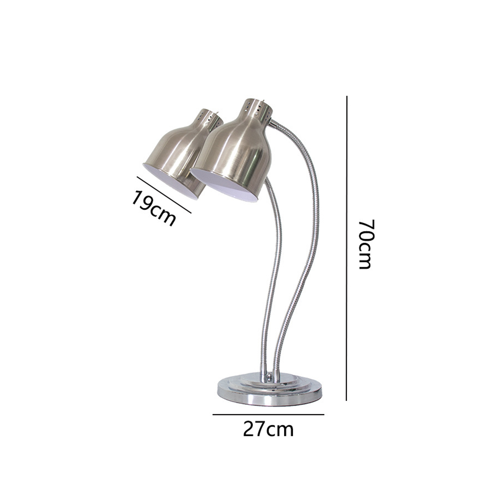 โคมไฟตั้งโต๊ะอุ่นอาหาร Table Heating lamp Food Buffet (Adjustable), Metal E27x2 Max 300W (BF04)