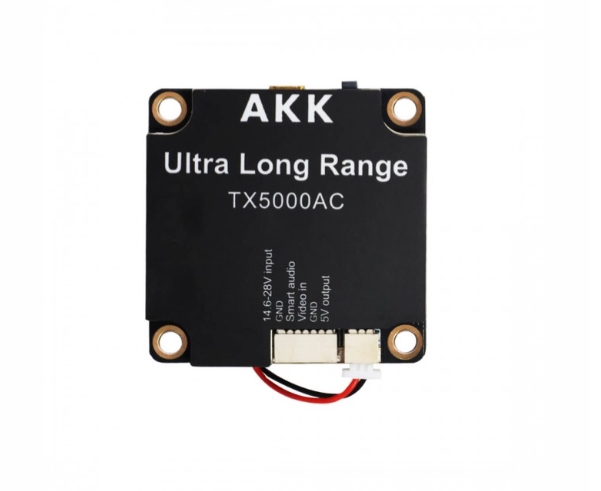 AKK TX5000AC Ultra Long Range All Channels Version 5W 4.9G-6G Ultra Wide Band 96CH VTX สำหรับโดรน โดรนเกษตร