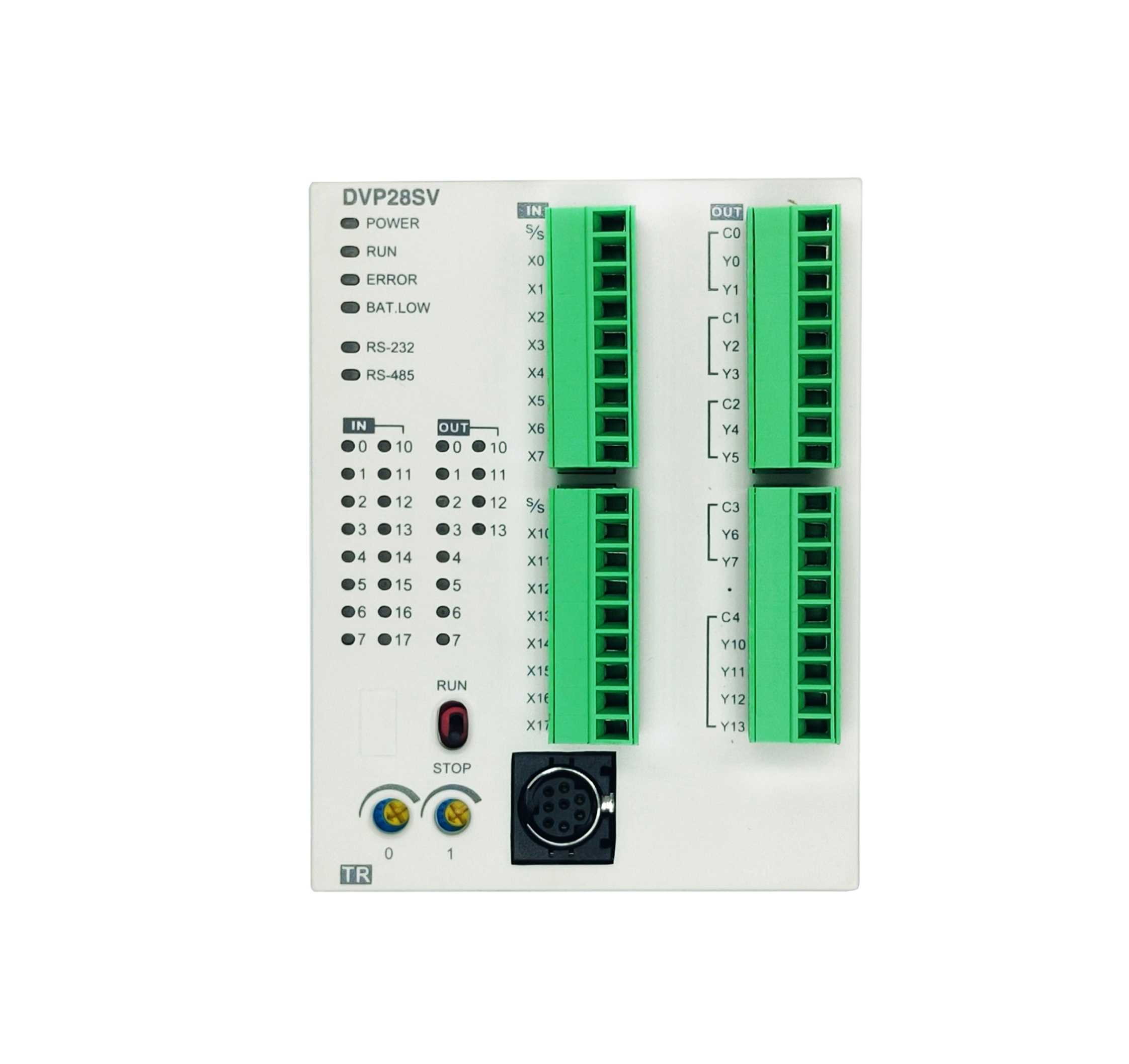 Delta PLC DVP28SV11T2 New Generation of SV, Fast API Execution Time, 30k Steps, 16I/12O, Transistor Output