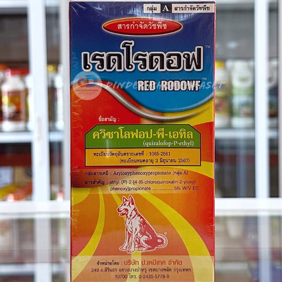 (ยกลัง*12) เรดโรดอฟ ขนาด 500 ซีซี สารควิซาโลฟอป-พี-เอทิล 5% W/V กำจัดวัชพืชใบแคบในมันสำปะหลัง สับปะรด คะน้า ถั่วเหลือง