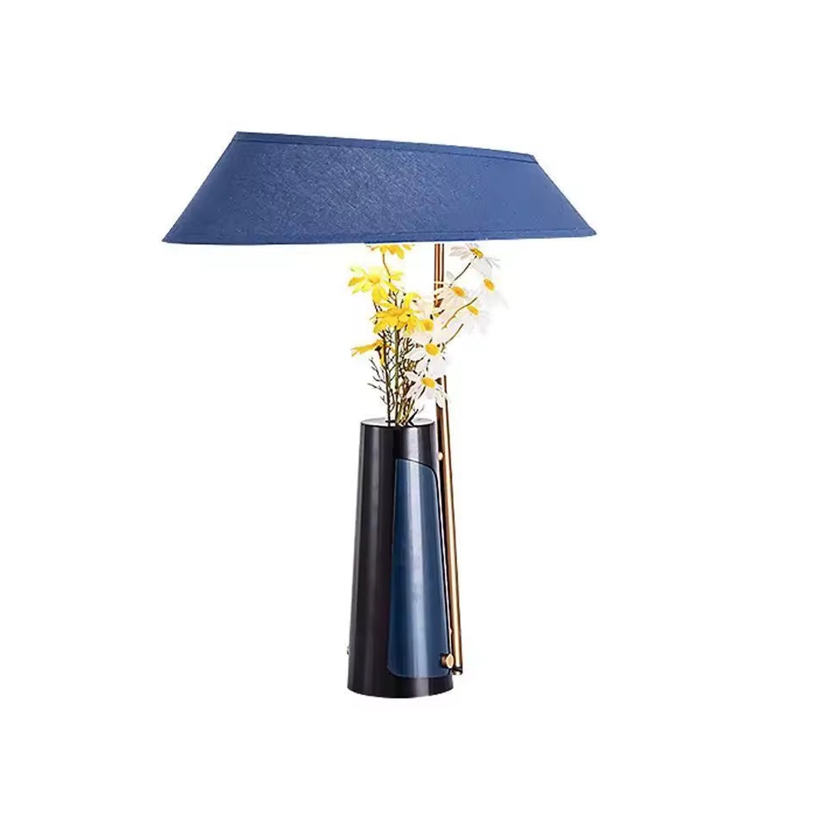 โคมไฟตั้งโต๊ะ Table lamp Metal + Fabric Blue Color LED E27X1 IP20