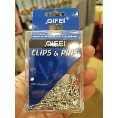 เข็มกลัด ซ่อนปลาย กล่องน้ำเงิน พร้อมส่ง