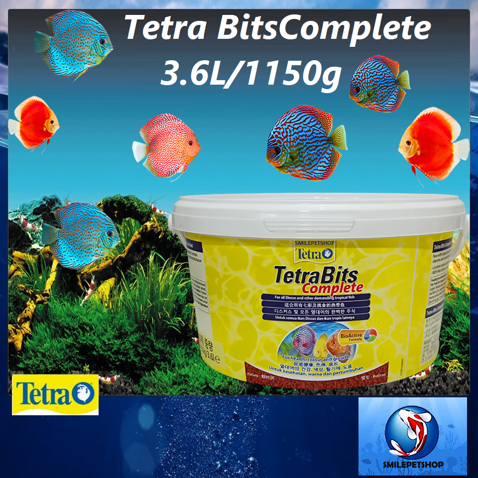 Tetra Bits Complete 3.6L/1150g.(อาหารปลาสวยงามจากเยอรมัน ชนิดเม็ดจมน้ำ เร่งสี เร่งโต ไม่ทำให้น้ำขุ่น)
