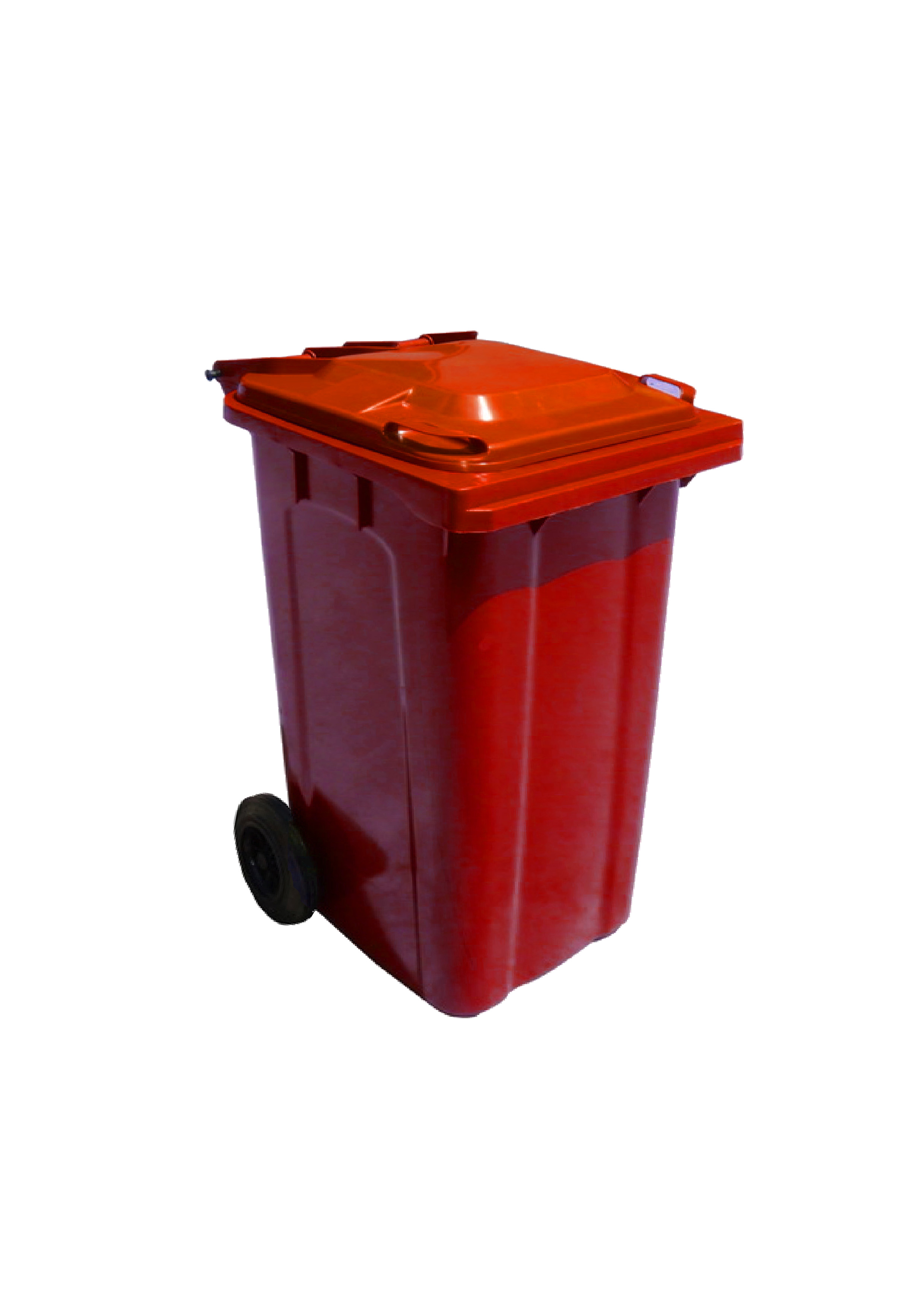 ถังขยะพลาสติก มีล้อเลื่อน2ล้อ ฝาเรียบ 240 ลิตร