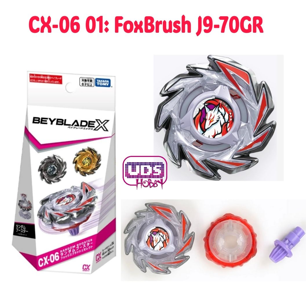 TAKARA TOMY ของแท้!! Beyblade X CX-06 Fox Brush Select [เลือกตัว]