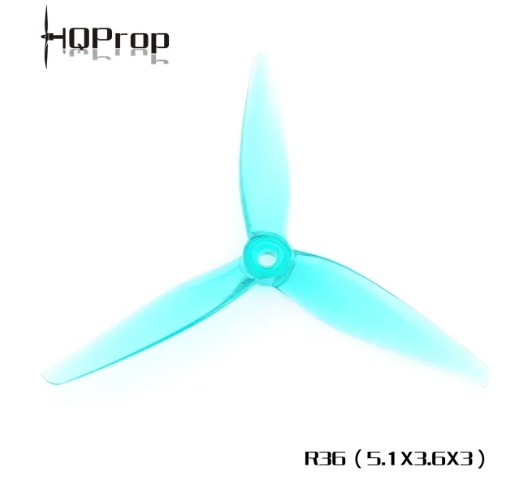 HQProp Racing Prop R36(5.1X3.6X3) (2CW+2CCW)-Poly Carbonate 1ถุง 4ใบ สุ่มสี
