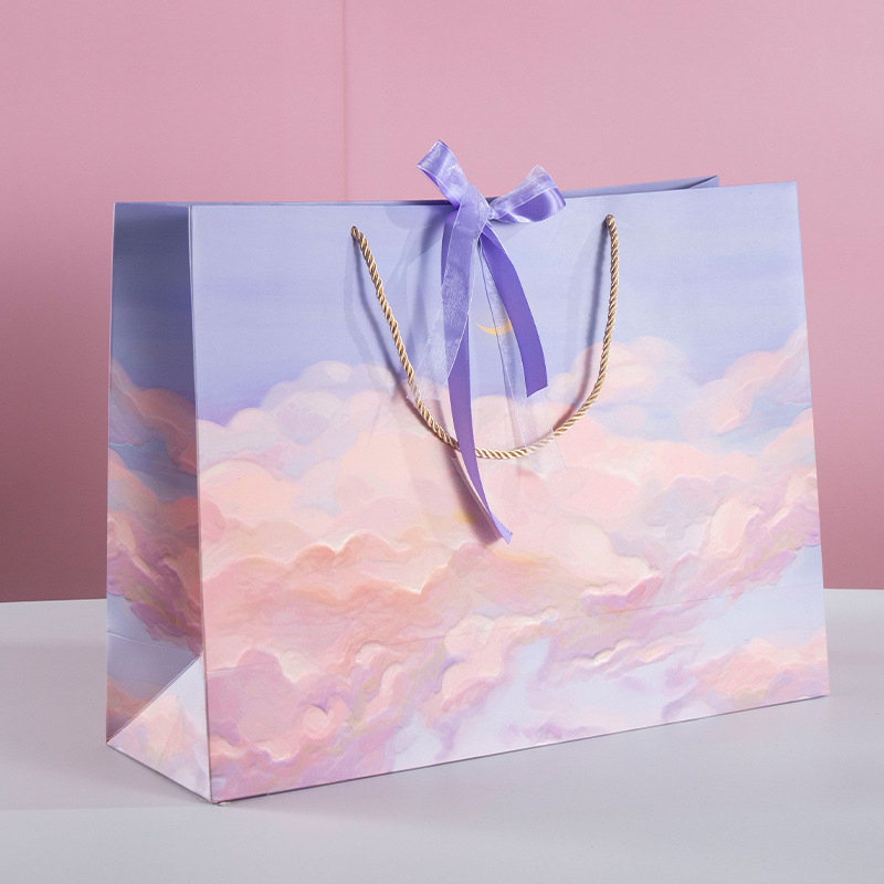 ถุงหิ้ว ถุงของขวัญ พร้อมริบบิ้น ขนาด 13.5 นิ้ว