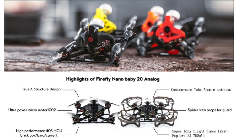 Flywoo Firefly 2S Nano Baby 20 Analog Micro โดรนจิ๋ว บินดี บินนาน ตัวจี๊ด