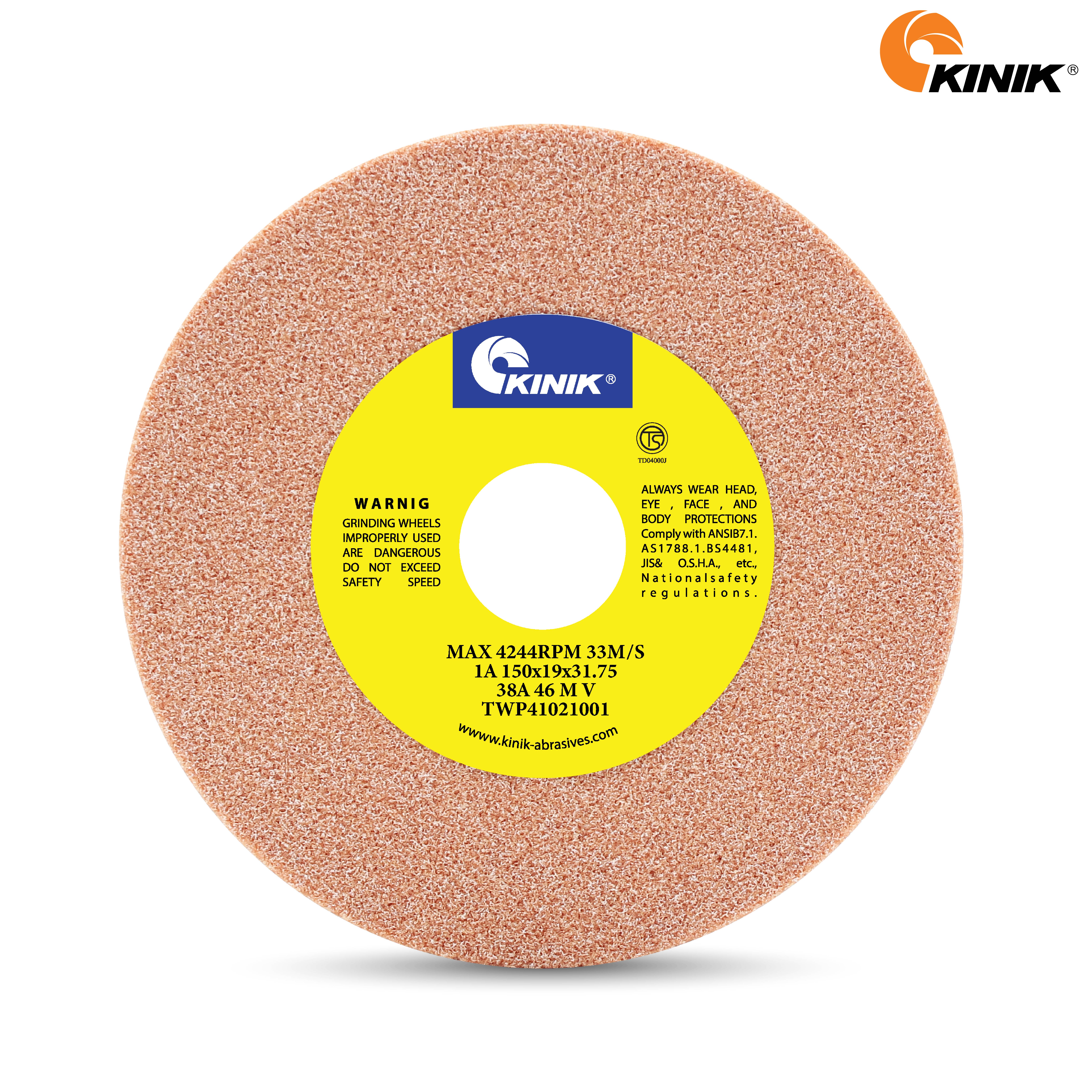 หินเจียร KINIK 38A46MV1A 150x19x31.75 mm.