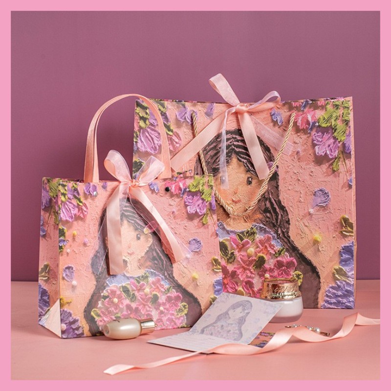 ถุงหิ้ว เจ้าหญิงช่อดอกไม้ ใบจิ๋ว รหัส PD56