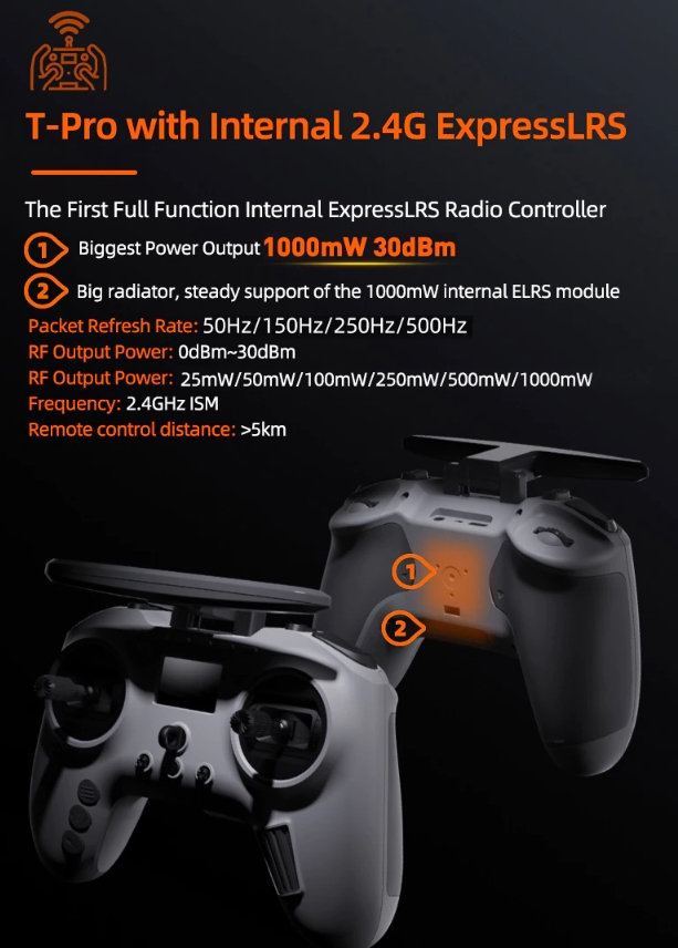 Jumper T-Pro JP4-in-1 Multi-protocol & ELRS Remote Controller Hall Sensor Gimbals
