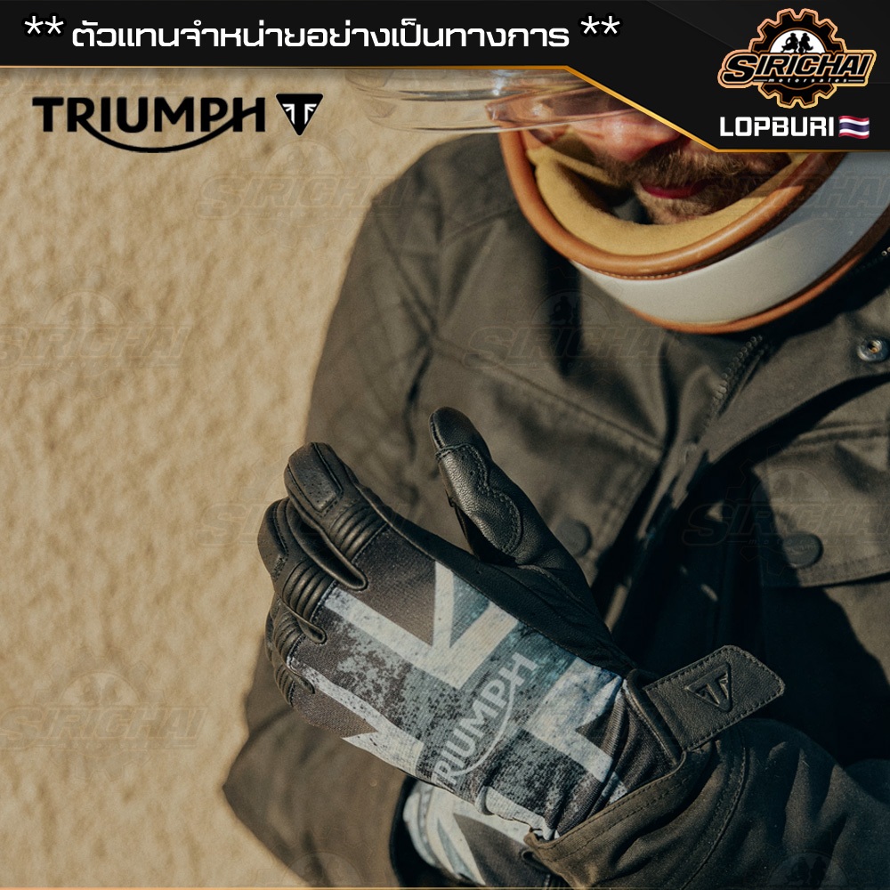 ถุงมือมอเตอร์ไซค์ ถุงมือ Triumph BLACKJACK GLOVE