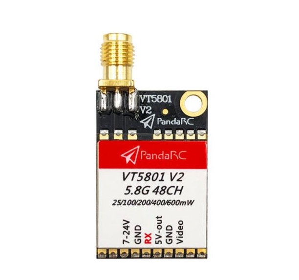 PandaRC - VT5801 V2 5.8G 48CH 25 100 200 400 600mW FPV Transmitter