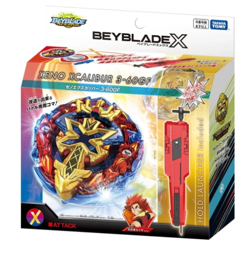 Takara Tomy ของแท้ Beyblade X BX-00 BXG-13 Xeno Xcalibur 3-60GF [มีที่ชูท]