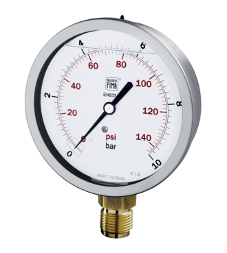 เกจวัดแรงดัน NUOVA FIMA Pressure Gauge DS100A MS4 DN100 ( 4" )