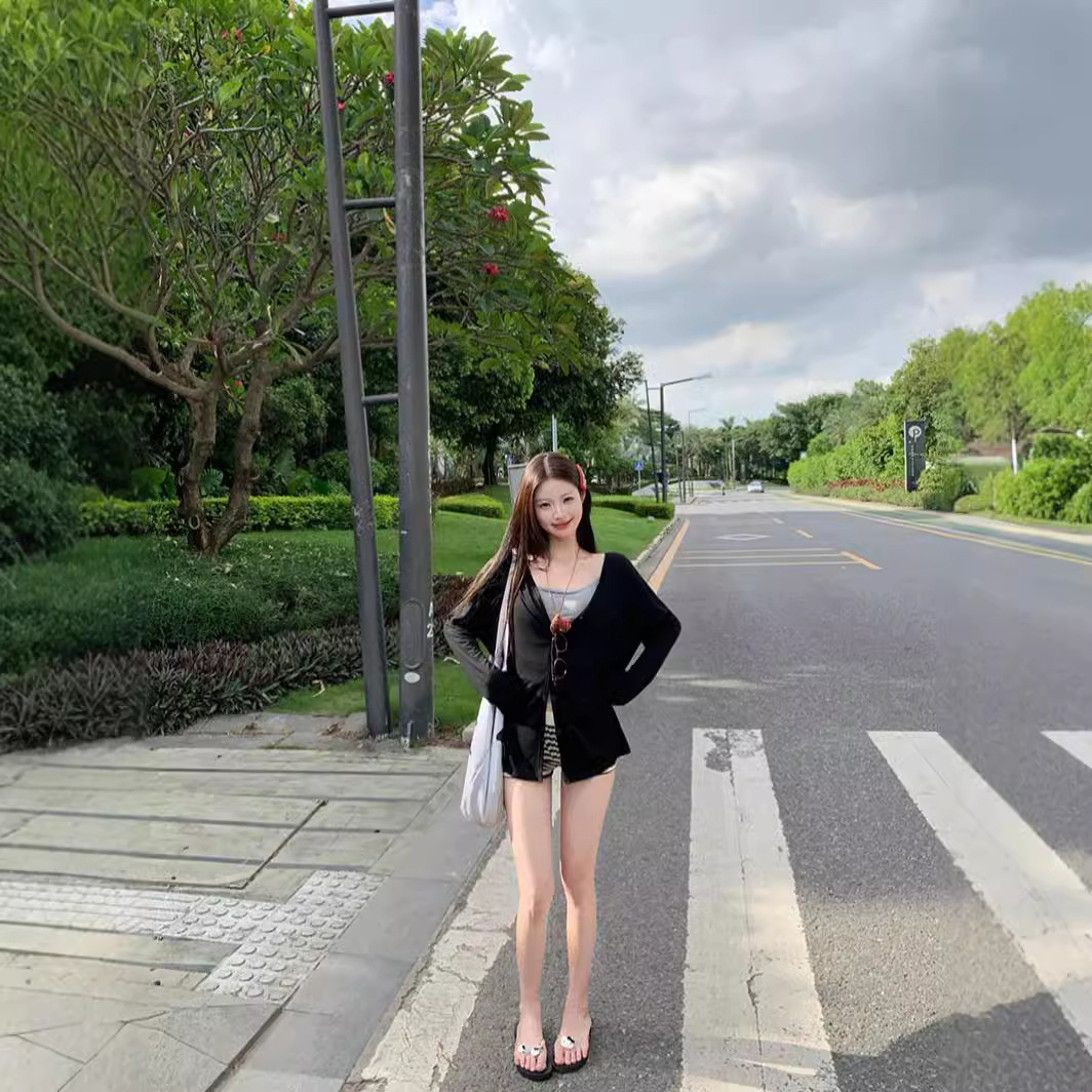 เสื้อคลุมบาง เสื้อแขนยาวซีทรู รหัส CN1158