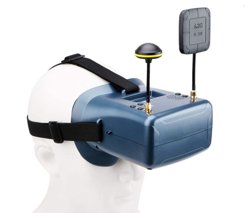 FPV Goggles with DVR บันทึกได้ VR008 Pro Free Antenna Upgrade รับภาพ 2เสา พร้อมเสาแต่ง