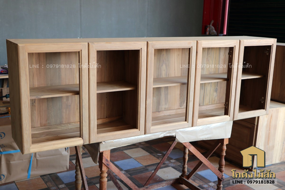 ตู้ลอยยาวกระจกเต็ม 200*60*30ซม.