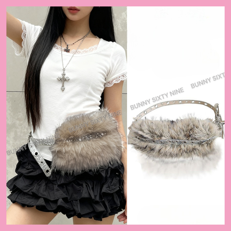 เข็มขัด คาวบอย แต่งขนนุ่มฟู ยอดฮิต พร้อมส่งในไทย