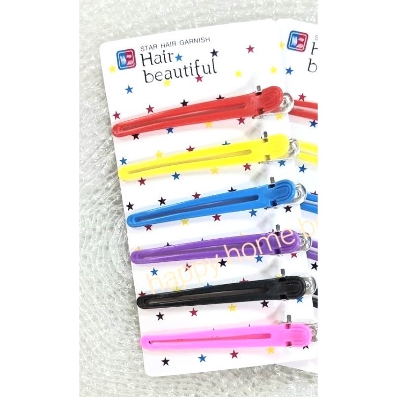 กิ๊บยาว กิ๊บปากเป็ด กิ๊บเเบ่งผม เเพ็ค 6 ชิ้น